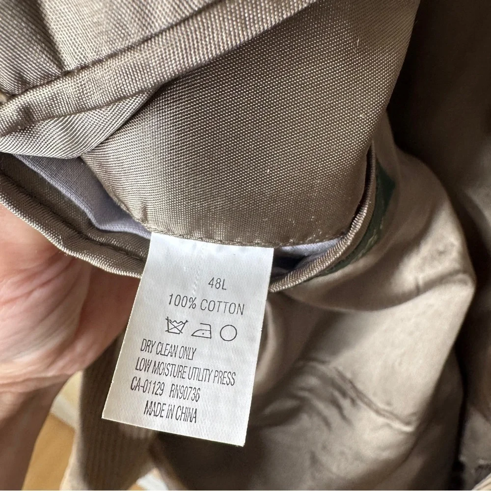 Lauren Ralph Lauren Blazer Men's 48L Beige Corduroy Sports Coat Ribbed Preppy